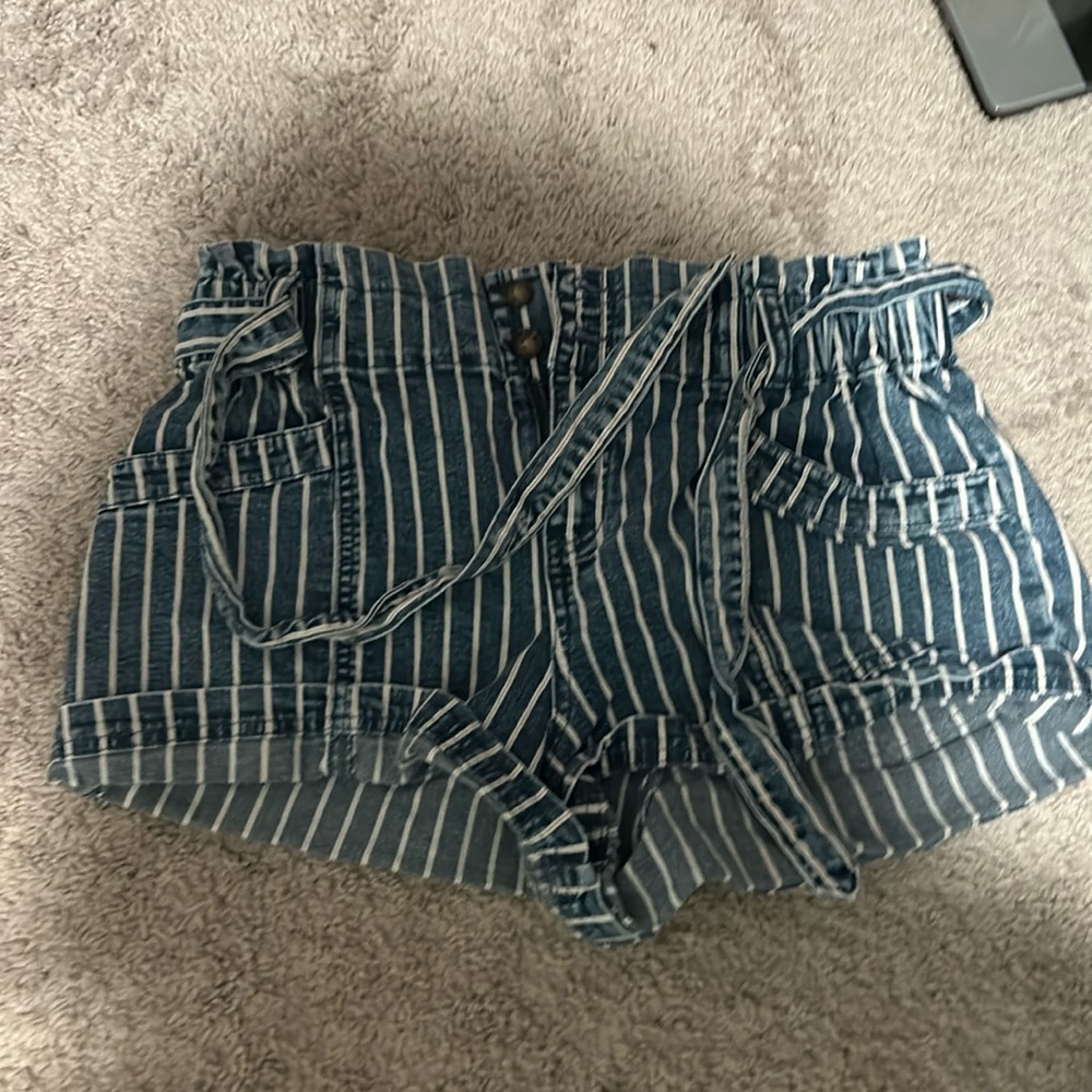 Size 14 blue striped Marissa shorts